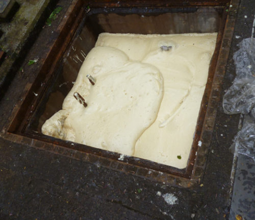 A foam filled active manhole chamber at Hunterston A