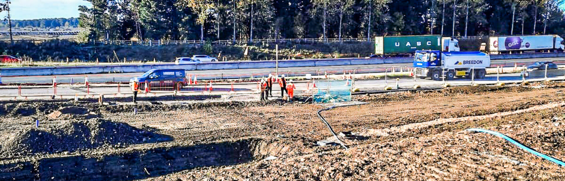 Section of decommissioned gas main under the M1 filled with minimum disruption