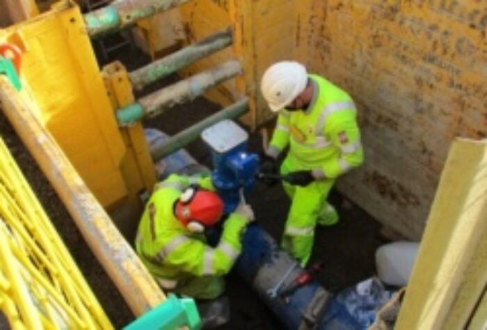 SVI PE Branch Saddles and Under Pressure Drill Technology used on new connections at Sellafield